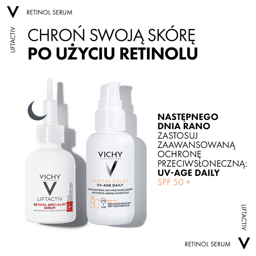 Vichy Liftactiv Retinol Specialist, Anti-Falten-Serum mit Retinol, 30 ml