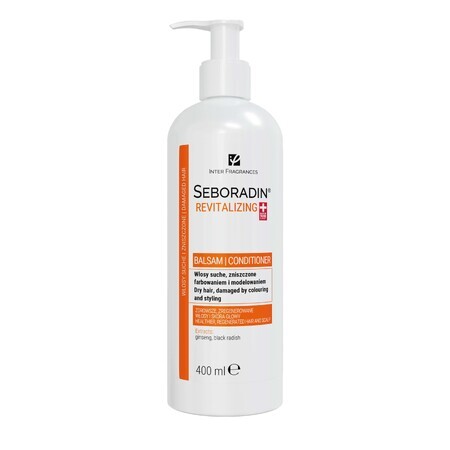 Seboradin Revitalizing, bálsamo revitalizante para cabello seco, dañado por el teñido y el peinado, 400 ml