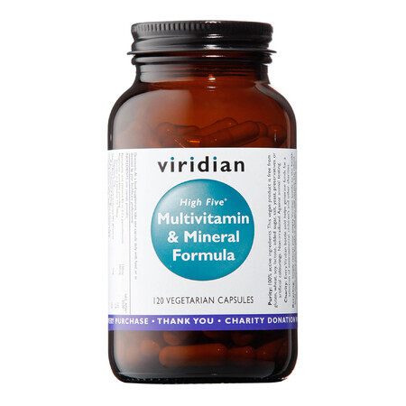 Viridian High Five Formula multivitaminica e minerale, 120 capsule