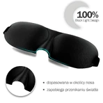Waya 3D Comfort, opaska na oczy do spania, czarna, 1 sztuka: ceny i cechy