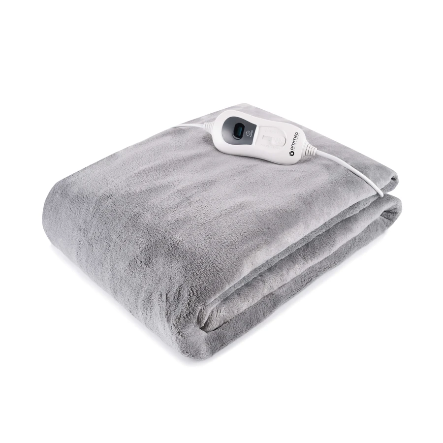Oromed Oro-Blanket, electric blanket, heating, fleece, gray