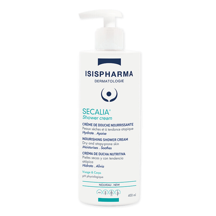 IsisPharma Secalia Shower, body wash cream, very dry, atopic and sensitive skin, 400 ml