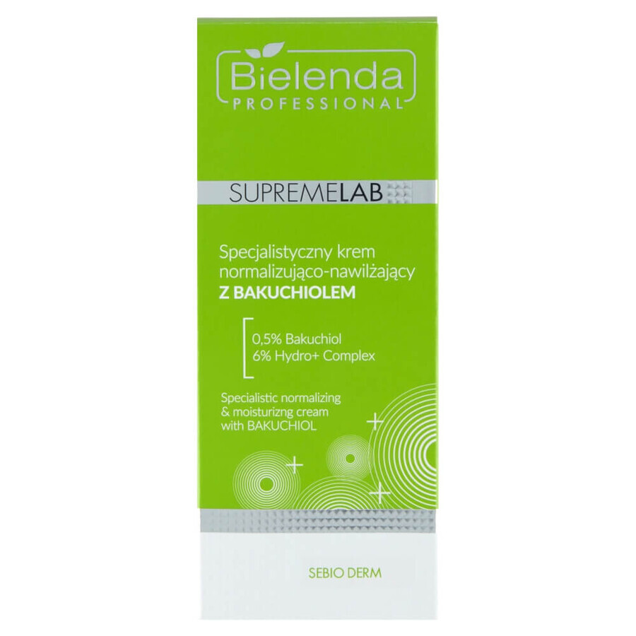 Bielenda Professional SupremeLAB Sebio Derm, specialized normalizing and moisturizing cream with bacchio, 50 ml