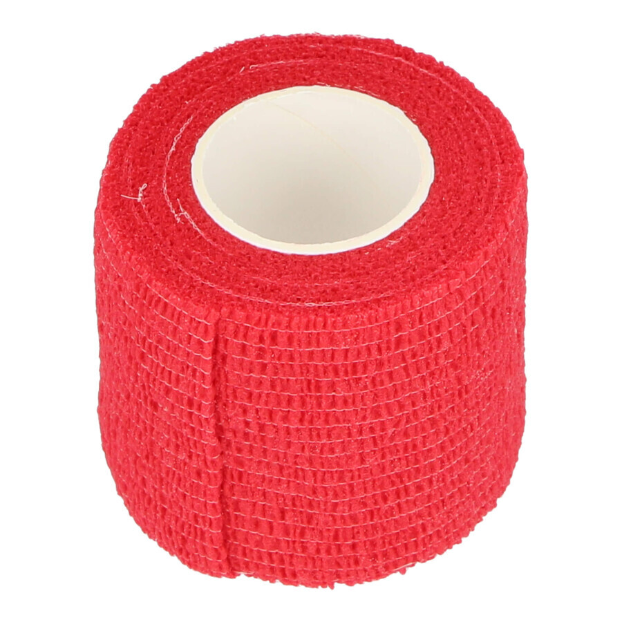 Dr Beck, Non-Woven Cohesive Bandage, Non-Woven, Red, 5cm x 4.5m