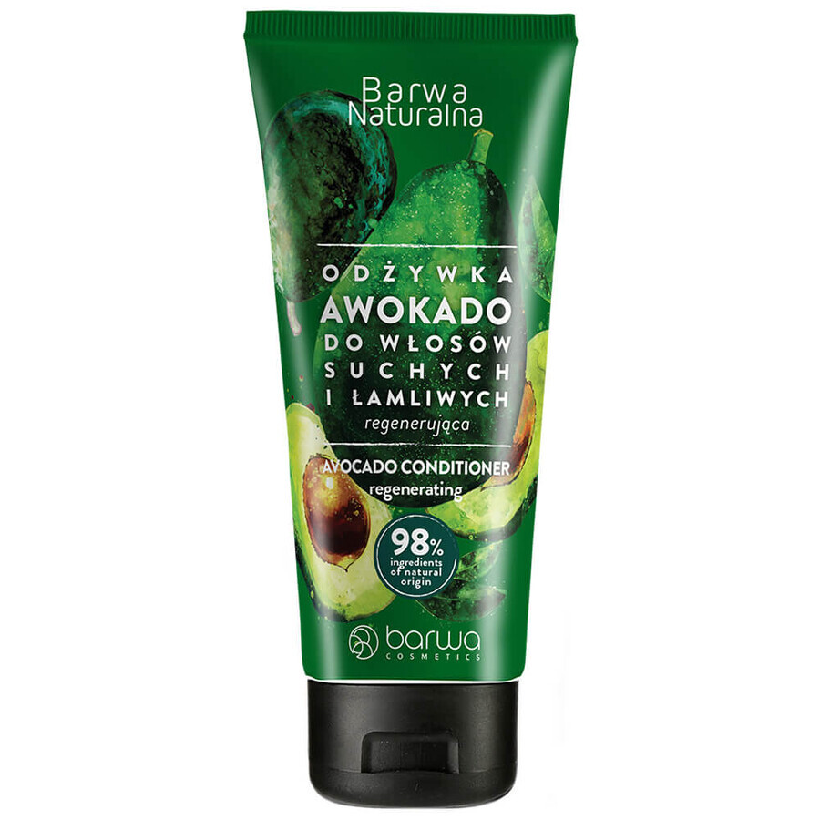 Barwa Natural, balsam de avocado pentru păr fragil, uscat și deteriorat, regenerant, 200 ml