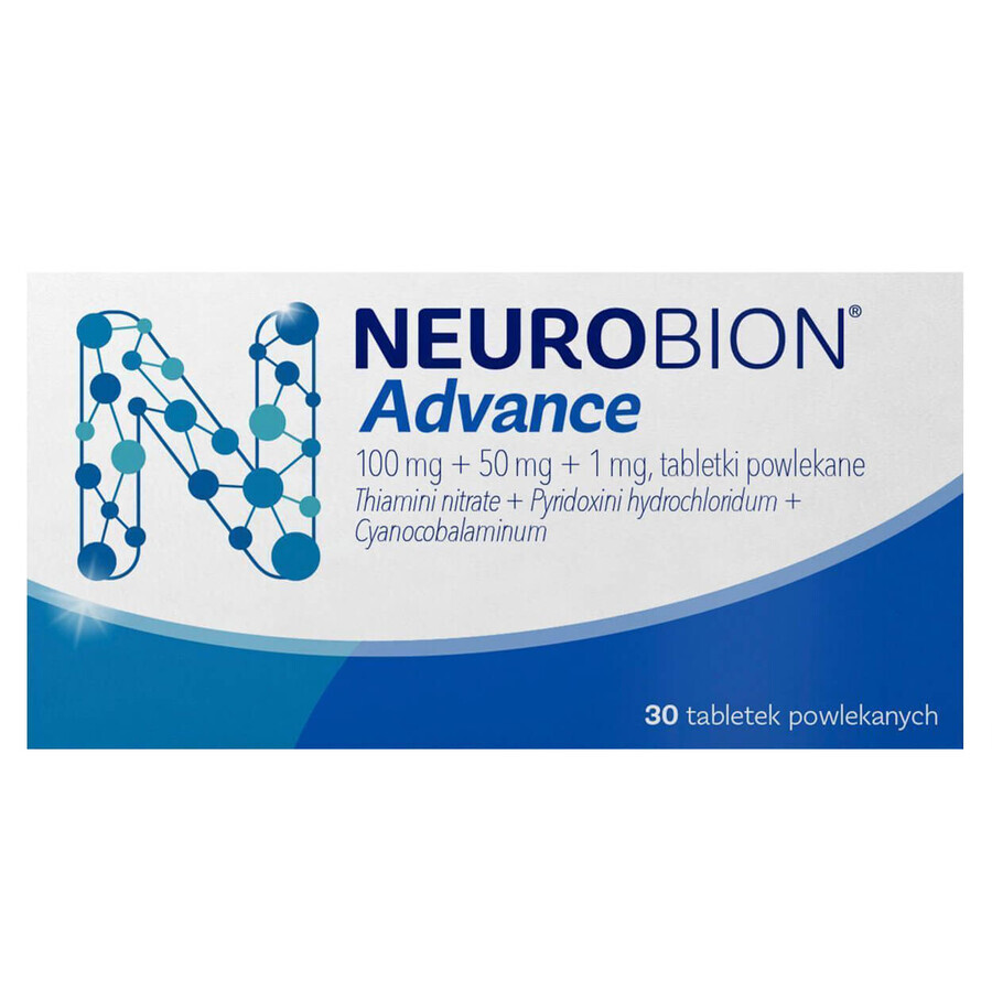 Neurobion Advance 100 mg + 50 mg + 1 mg, 30 Filmtabletten