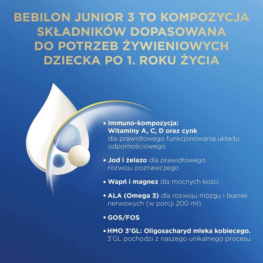 Bebilon Advance Pronutra 3 Junior, formulă nutritivă pe bază de lapte, după 1 an, 800 g