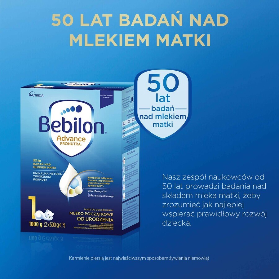 Bebilon Advance Pronutra 1, zuigelingenmelk, vanaf de geboorte, 1000 g