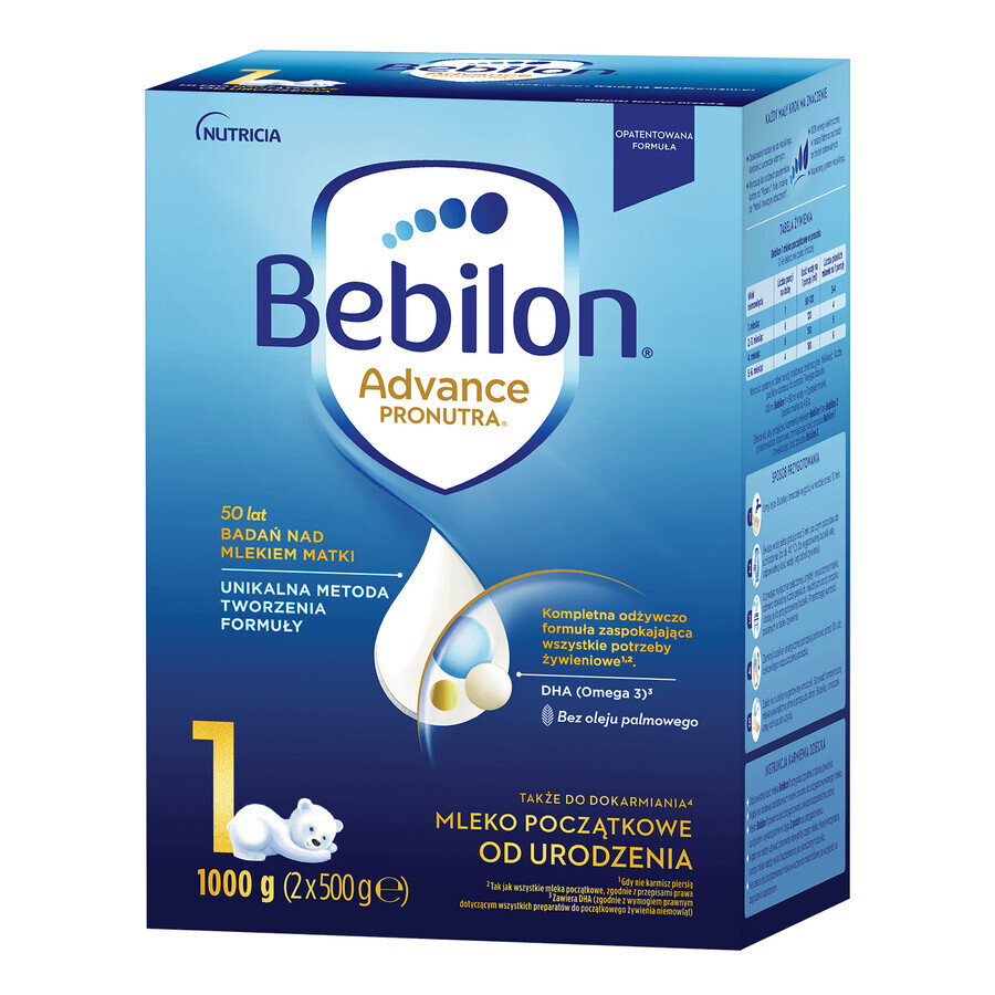 Bebilon Advance Pronutra 1, zuigelingenmelk, vanaf de geboorte, 1000 g