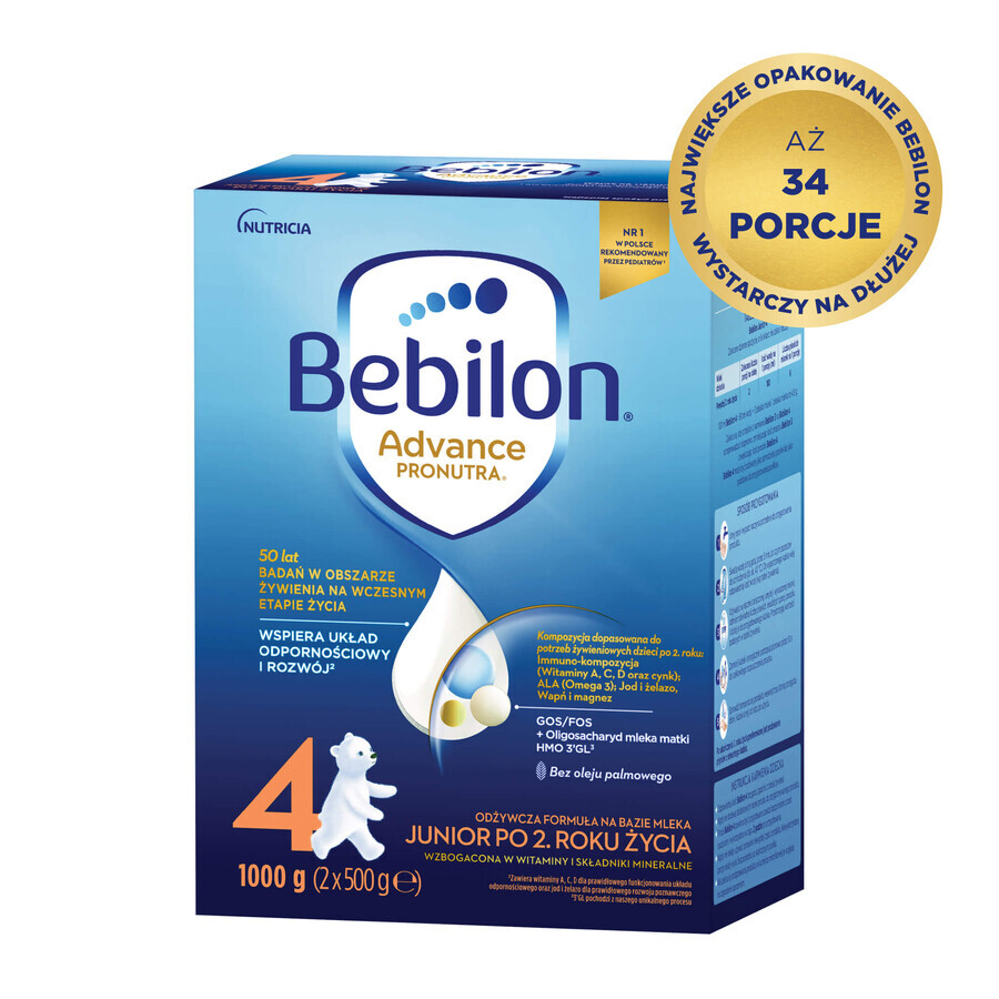 Bebilon Advance Pronutra 4 Junior, nährstoffreiche Milchnahrung, ab 2 Jahren, 1000 g