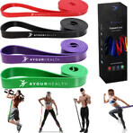 4yourhealth Power Band, Übungsgummi-Set, 4 Stück