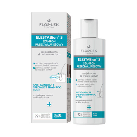 Flos-lek Elestabion S, gespecialiseerde antiroosshampoo voor droog haar, 150 ml