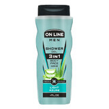 On Line Men, Duschgel für Männer 3in1, Light Azure, 410 ml