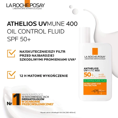 La Roche-Posay Anthelios UVMune 400, schützendes Gesichtsfluid, SPF 50+, 50 ml