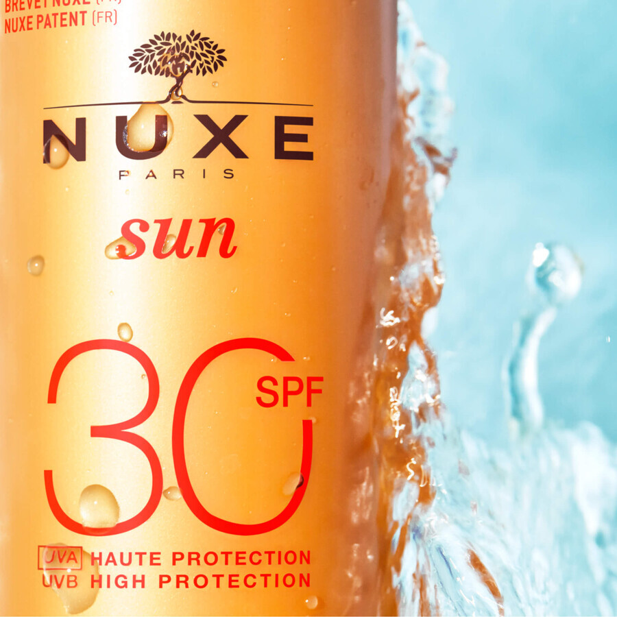 Nuxe Sun, loțiune bronzantă pentru față și corp, spray, SPF 30, 150 ml