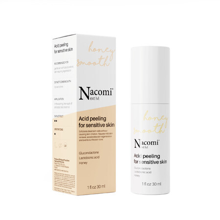 Nacomi Next Level, peeling acide pour peaux sensibles, 30 ml