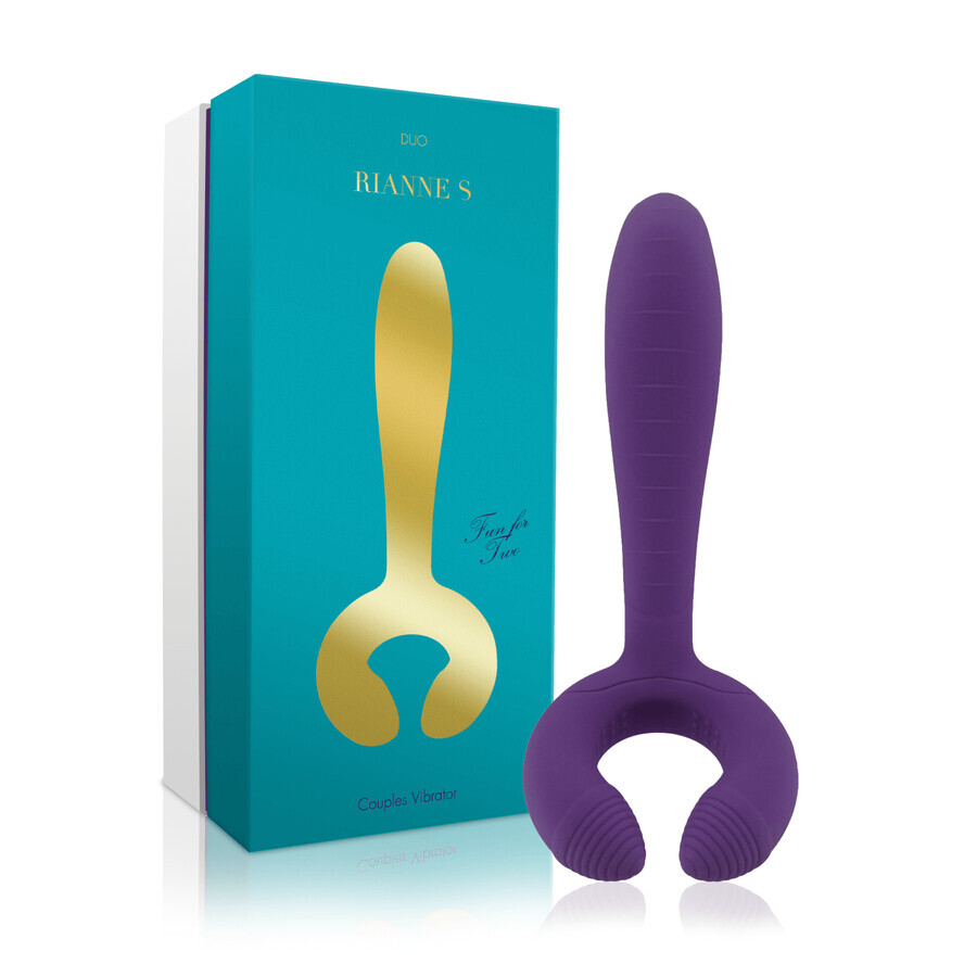 Rianne S Duo Deep Purple, masaj vibrator pentru cupluri, violet