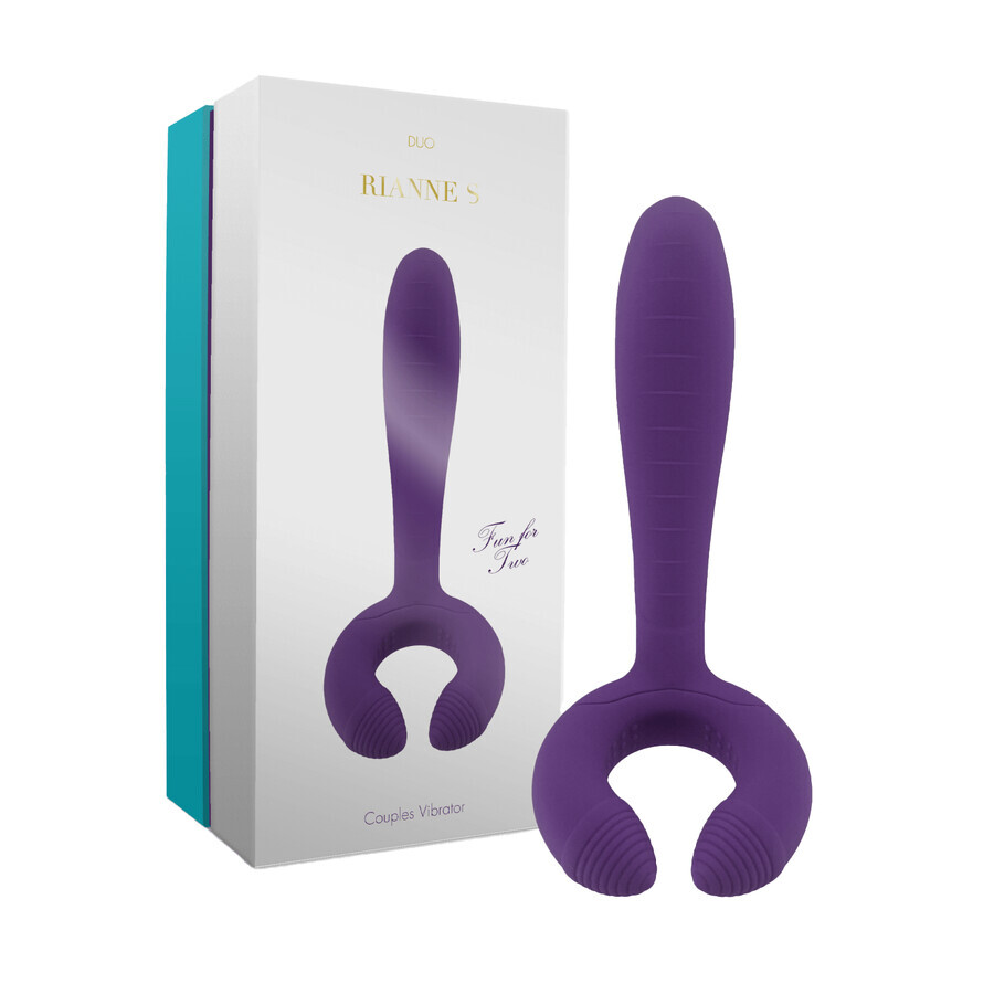 Rianne S Duo Deep Purple, masaj vibrator pentru cupluri, violet