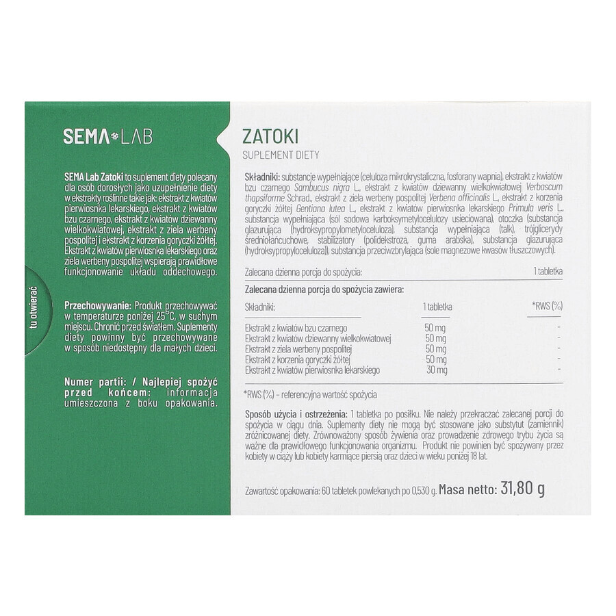 SEMA Lab Sinuses, 60 Tabletten