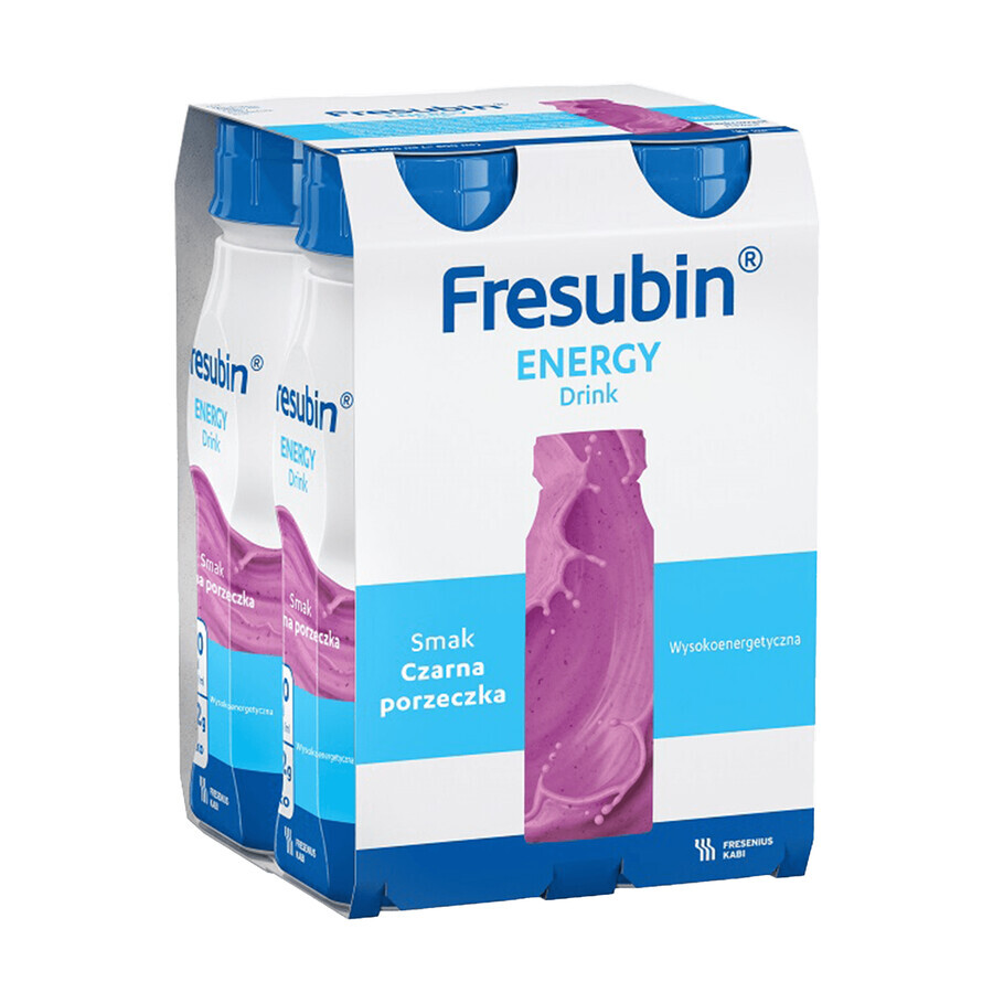 Fresubin Energy Trinknahrung, Schwarze Johannisbeere, 4 x 200 ml, Fresenius Kabi 