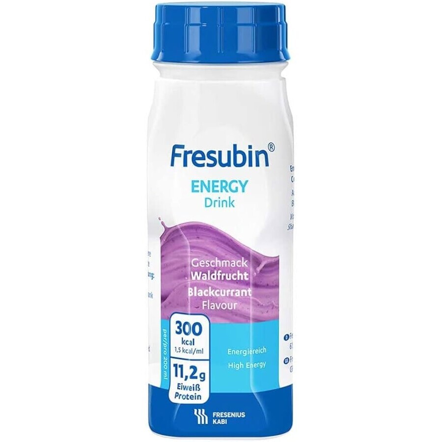 Fresubin Energy Trinknahrung, Schwarze Johannisbeere, 4 x 200 ml, Fresenius Kabi 