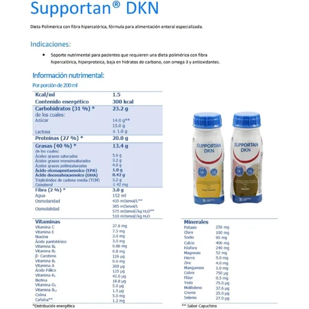 Supportan Drink, Geschmack Ananas und Kokosnuss, 4 x 200 ml
