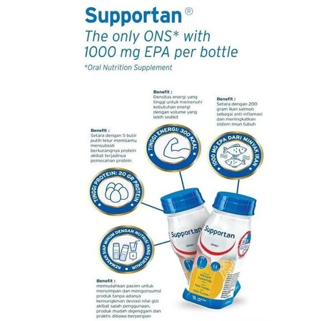 Supportan Drink, Geschmack Ananas und Kokosnuss, 4 x 200 ml