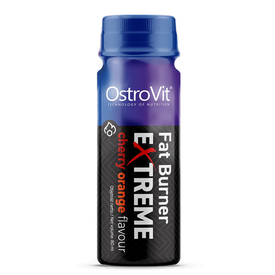 OstroVit Fat Burner Extreme, Kirsche-Orange-Geschmack, 80 ml