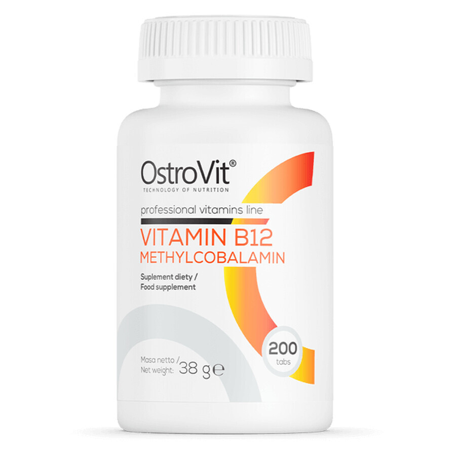 OstroVit Vitamin B12 Methylcobalamin, Vitamin B12 400 µg, 200 Tabletten