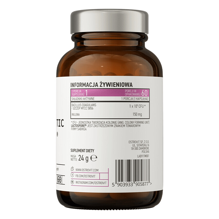 OstroVit Pharma Pro-60 Biotische LactoSporen, 60 Kapseln