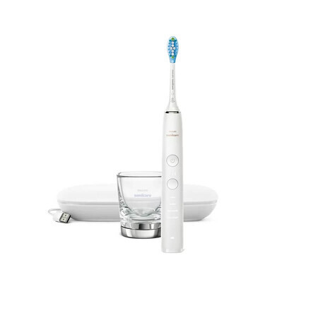 Periuta de dinti sonica reincarcabila Diamond Clean Alb 9000, HX9911/27, Philips