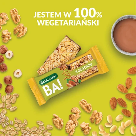 Bakaland BA! Cereal bar, 5 nuts, 40 g