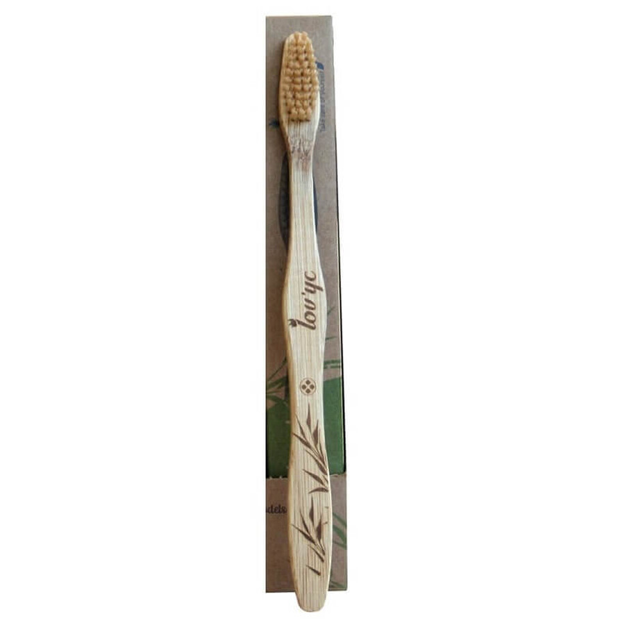Zahnbürste mit biologisch abbaubarem Bambuskörper, LovYC