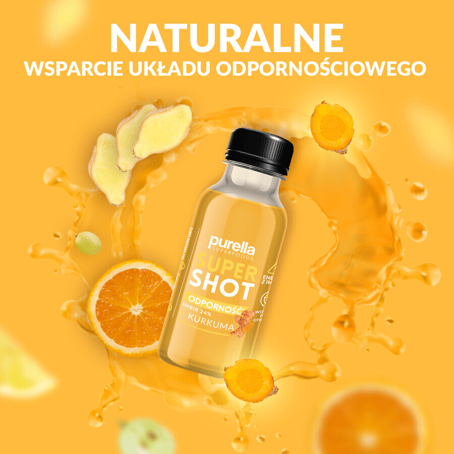 Purella Superfoods SuperShot Imunitate, băutură liniștită, ghimbir + turmeric, 100 ml