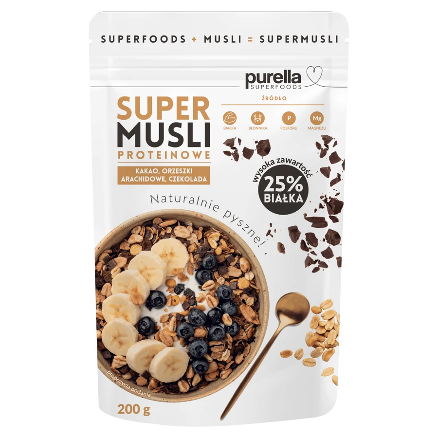 Purella Superfoods Super Eiwit Muesli, 200 g