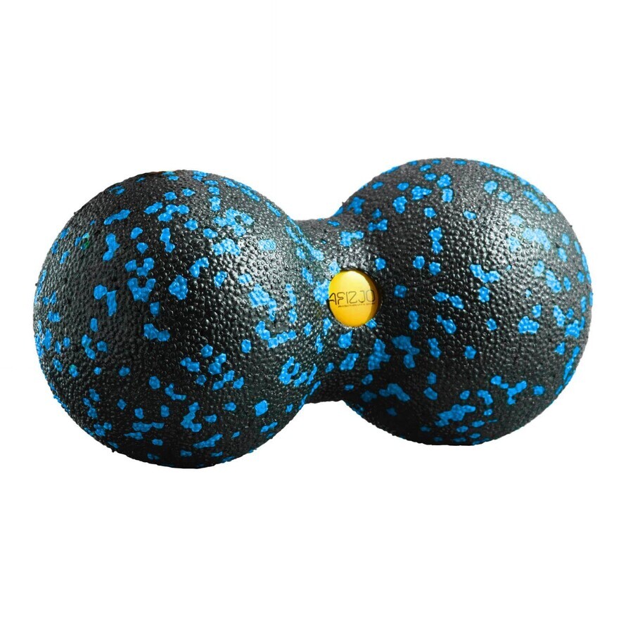 4Fizjo, EEP-Massageball, doppelt, schwarz und blau, 8 cm