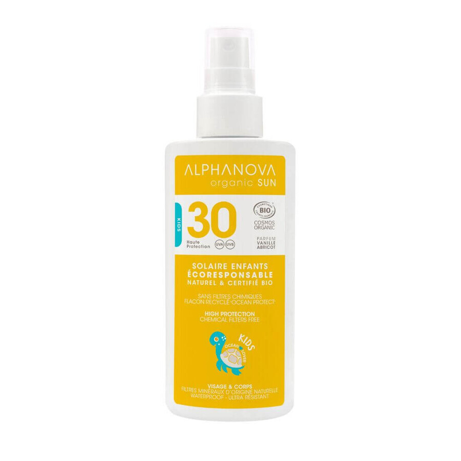 Alphanova Sun Kids Bio, Sonnenschutzspray, SPF 30, 125 g