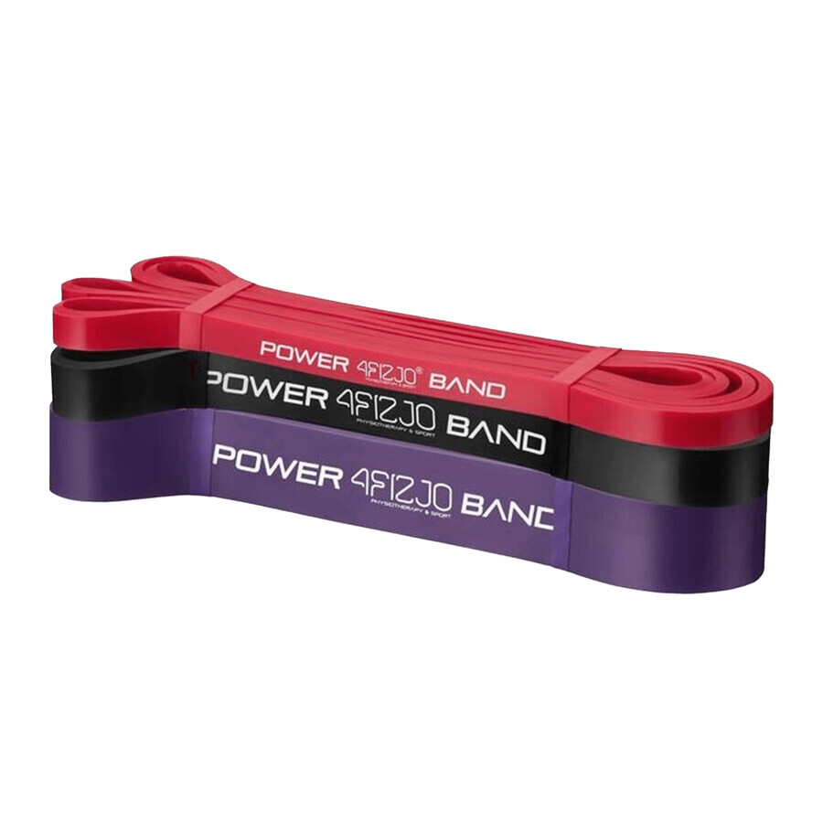 4Fizjo Power Band, set de benzi de rezistență pentru exerciții, 3 bucăți