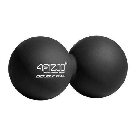 4Fizjo Double Ball, Massageball, doppelt, schwarz, 6,5 cm