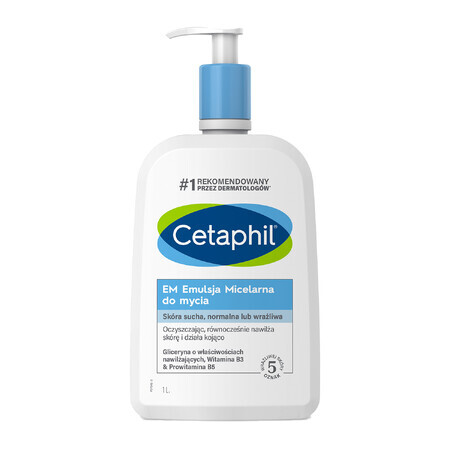 Cetaphil EM, émulsion micellaire lavante, 1000 ml