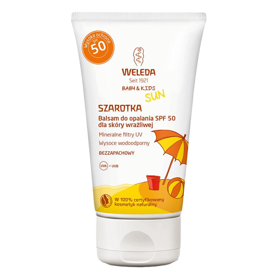 Weleda Baby &amp; Kids Sun Edelweiss, Sonnenschutzlotion für empfindliche Haut, LSF 50, 50 ml