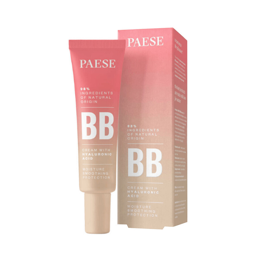 Paese BB Cream with hyaluronic acid, natural BB cream, no. 01 Ivory, 30 ml