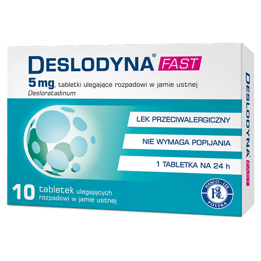 Deslodyna Fast 5 mg, 10 oral zerfallende Tabletten