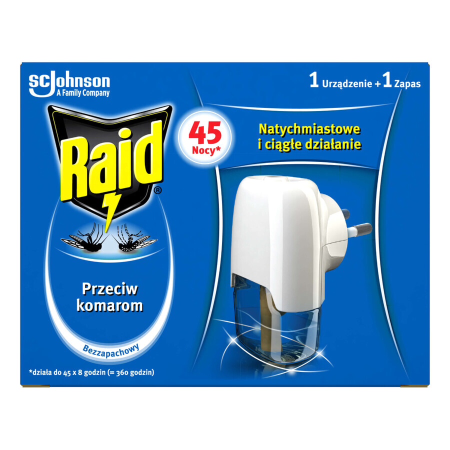 Raid, elektrofumigator met insecticide vloeistof tegen muggen, 27 ml