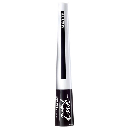 Maybelline Master Ink Matte Liner, eyeliner liquide avec applicateur, 10 Charcoal Black, 2.8 g