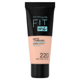 Maybelline Fit Me ! Matte and Poreless, fond de teint matifiant, No. 220, Natural Beige, 30 ml