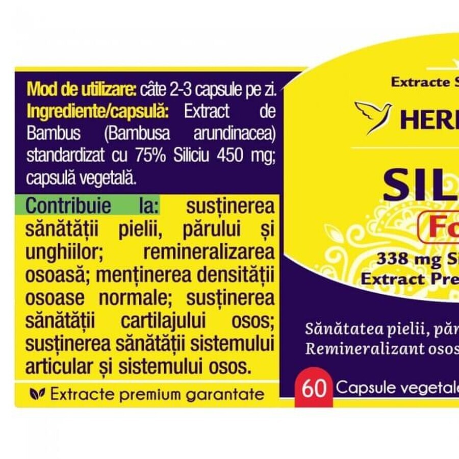 Herbagetica Siliciu Forte x 60cps