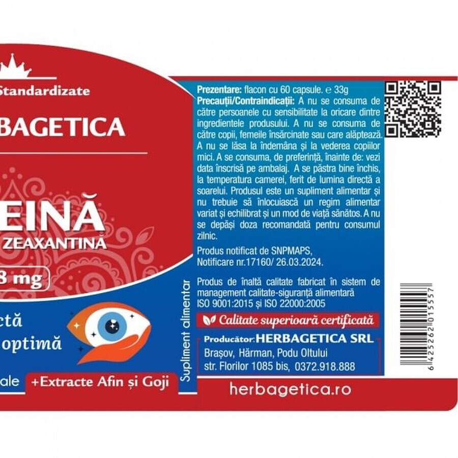 Herbagetica Super Luteina Zeaxantina x 60cps