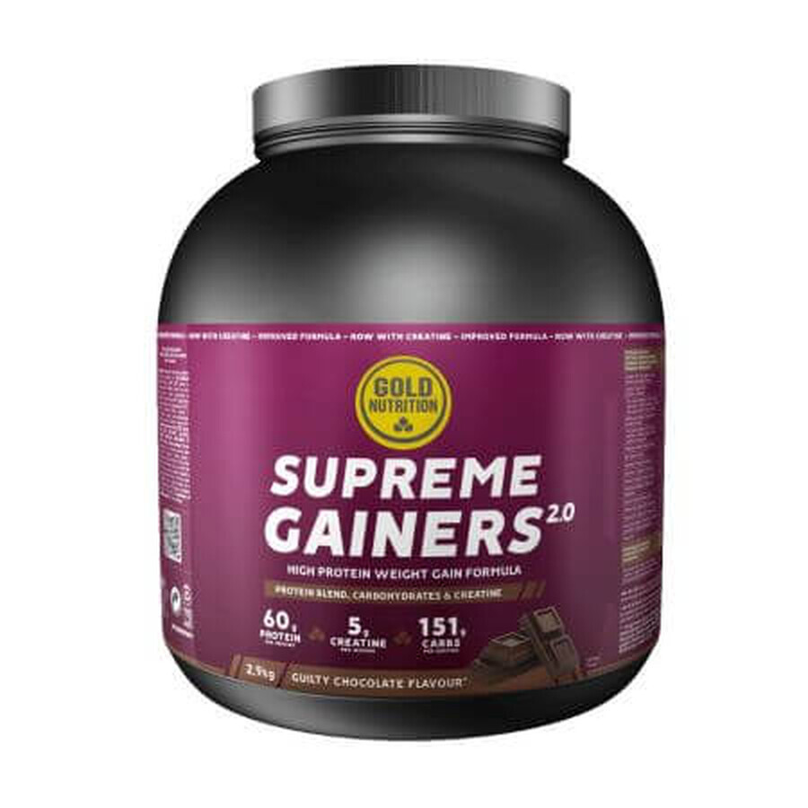 Supreme Gainers 2.0 mit Erdbeergeschmack, 2900 g, Gold Nutrition