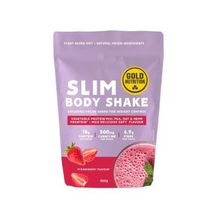 Slim Body Erdbeer-Shake, 300 g, Gold Nutrition